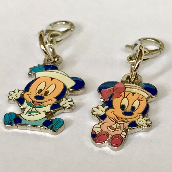 Disney Babies Nautical Mickey Minnie Mouse Charm DCL Cruise Nautical Zipper Pull - Picture 4 of 8